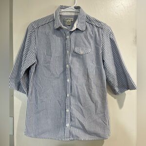 Orvis Woman’s 3/4 Button Down Striped Shirt